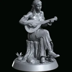 Wood Elf Bard Bust