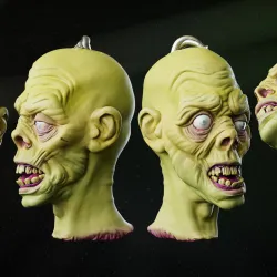 Zombies Heads Keychain and Magnets Full Collection