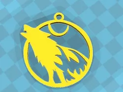 A Night Wolf Keychain