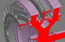 Axial turbine of low power turbojet