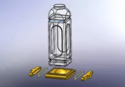 Blow mold for beverage bottle made of preform - soil group