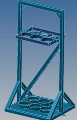Cylinder holder basket