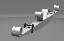 Eye mounted leaf spring