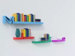 Floating Letter Shelves