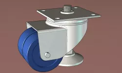 Leveling Dual Wheel Caster