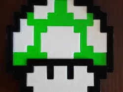 Mario 8-bit 1 up mushroom