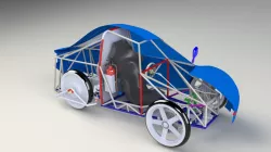one seat-electric car (60 km/hr max. speed)