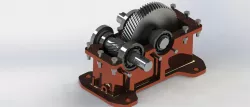 One stage helical gear reducer design