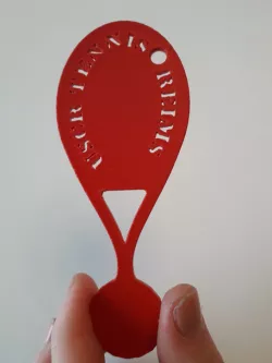 Porte-clefs jeton de caddie spécial tennis