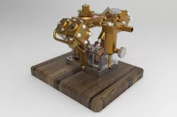 V Twin Steam Engine