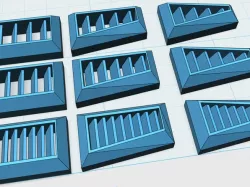 Vents / grills / louvres for scratchbuilding/kitbashing 1/60 scale robot models