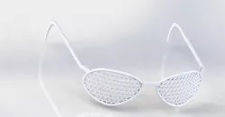 White lens glasses