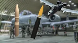 30x173mm A-10 Bullet Container V2 1:1 Scale