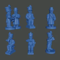 6-15mm French Camp Figures (Viviandíere and drinking Frenchmen) NAP-FR-17