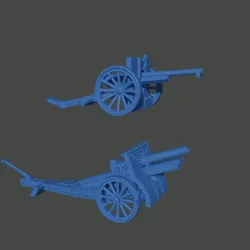 6-15mm French Great War Artillery: 75mm Modele 1897 & Schneider 155mm WWI-FR-6