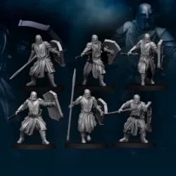 6x Human North Soldier with Spear and Shield | North Humans | Fantasy