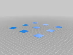 Bed level test (nine squares 30x30mm)