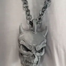 Cyberpunk Prop - Cyber Oni Pendant