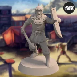 Empire of Jagrad Soldier with Sword - Pose 2 - 3D printable miniature – STL file