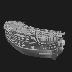 ES Spanish 3rd rates Montañés, Neptuno & Argonauta (3-PACK) (74-80 guns) 1794-1810 & Blender Exporter, AOA-ES-7