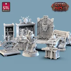 Fantasy NPCs - Weapons Merchant Set