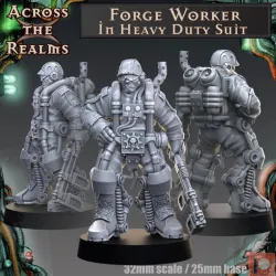 Forge Worker in Heavy Duty Suit