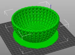 Low Polly Knitted Bowl With Base