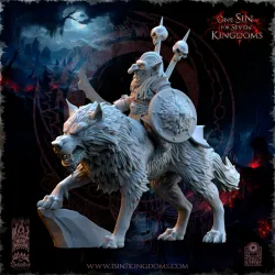 Mortus, The Black Horde Goblins Warlord on Wolf