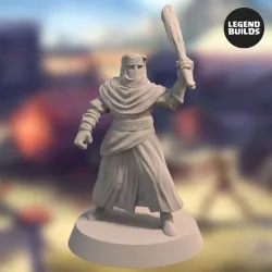 Night’s Cult Rioters – Pose 2 - 3D printable miniature – STL file