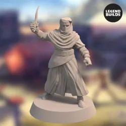 Night’s Cult Zealot – Pose 2 – 3D printable miniature – STL file
