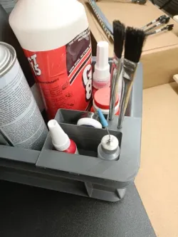Small parts Organizer - oil, grease ,lube, brush, loctite