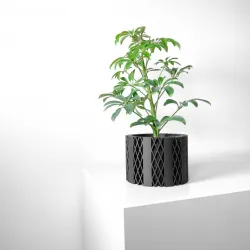 The Arven Planter Pot with Drainage | Tray & Stand Included | Modern and Unique Home Decor for Plants and Succulents  | STL File