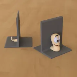 The Friendly Bookworm: a playful bookend with a "Worms" creature