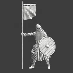 Viking Warrior - With Raven banner