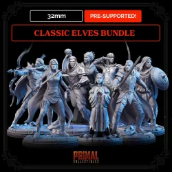 8 miniatures - 32mm - Classic RPG elves bundle - MASTERS OF DUNGEONS QUEST