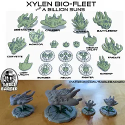 A Billion Suns - The Xylen Fleet of Bio-Organic Spaceships