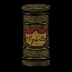 Apothecary vessel for natural asphalt