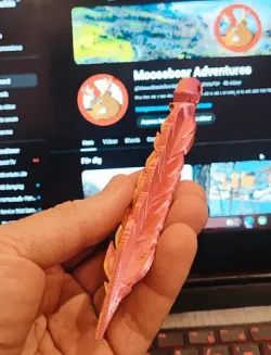Backpacking feather shaped tent peg