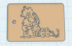 Calvin and Hobbs Keychain