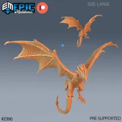 Cockatrice Classic Flying / Huge Chicken Lizard Hybrid / Magical Bird Bat Beast