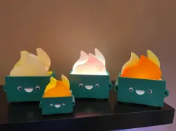 Dumpster Fire with LEDs