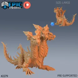 Dungeon Hydra / Reptilian Magical Beast / 3 Headed Mystical Serpent