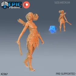 Fey Elf Autumn Sword / Female Forest Warrior / Fairy Elvish Tribe
