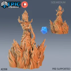 Flame Lich Resurrection / Necromancer / Undead Wizard / Evil Zombie Sorcerer / Skeleton Army