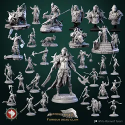 Furious Dead Clan October 2022 bundle 24 miniatures pre-supported