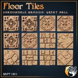 Gothic Floor Tiles x12