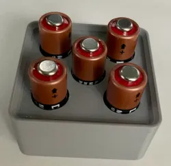 Gridfinity with pin MN21 battery storage