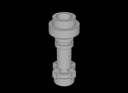 Lego Compatible (64567a.dat) Minifig Lightsaber Hilt with Slight Sloping Fingers with Bottom Ring