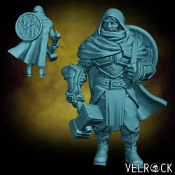 Male Human Cloaked Cleric (PRESUPPORTED)