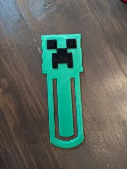 Minecraft Creeper Bookmark Embossed